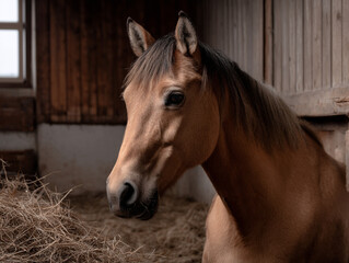 Obraz premium Brown horse portrait.