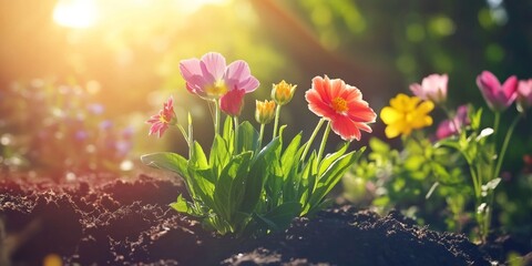 Colorful Flowers Blooming