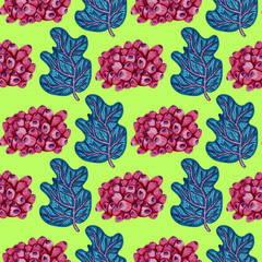 Seamless pattern with watercolor seaweed and corals. Hand drawn seaweed and corals, ocean texture. Watercolor illustrations.Print on wallpaper, fabric, textile, cover, wrapping paper, banner, postcard