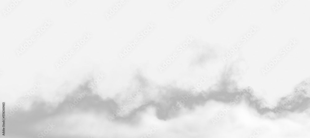 Poster Cloud smoke fog mist white transparency background abstract create mysterious and calm atmosphere in this minimalistic image