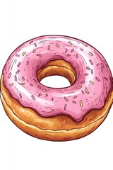 Colorful Pink Doughnut