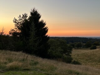 sunset in the mountains