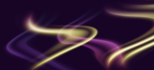 vibrant abstract fluid background glowing purple, pink, yellow light waves