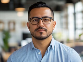 Bearded man in glasses