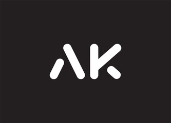 AK logo desing and monogram logo
