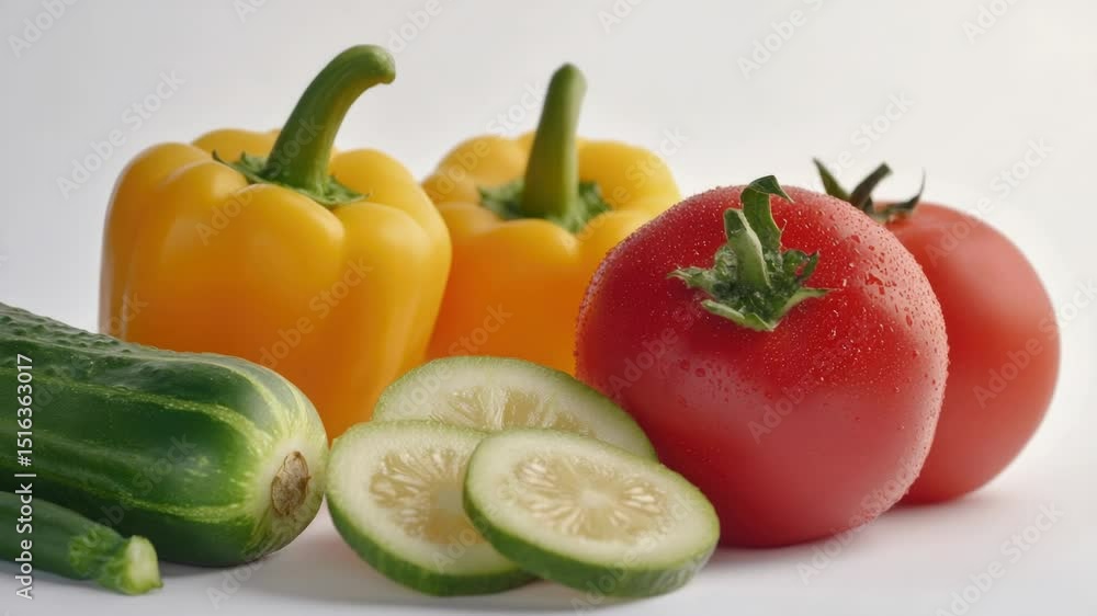 Poster a group of vegetables sitting together on a table or surface, ideal for use as a still life composit