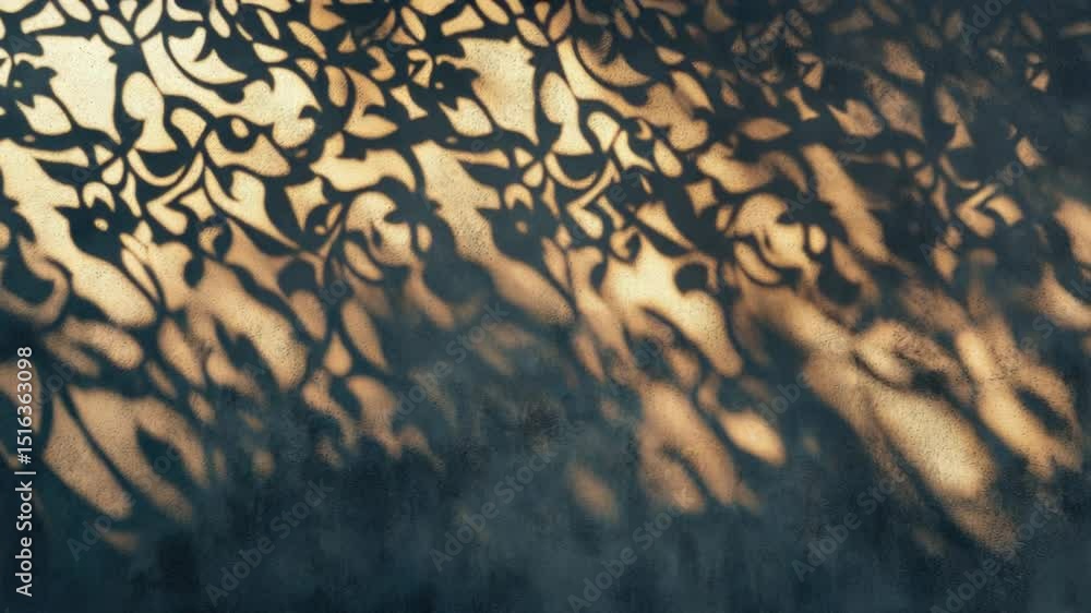 Aufkleber A shadow of a tree on a wall, ideal for use in backgrounds and abstract designs