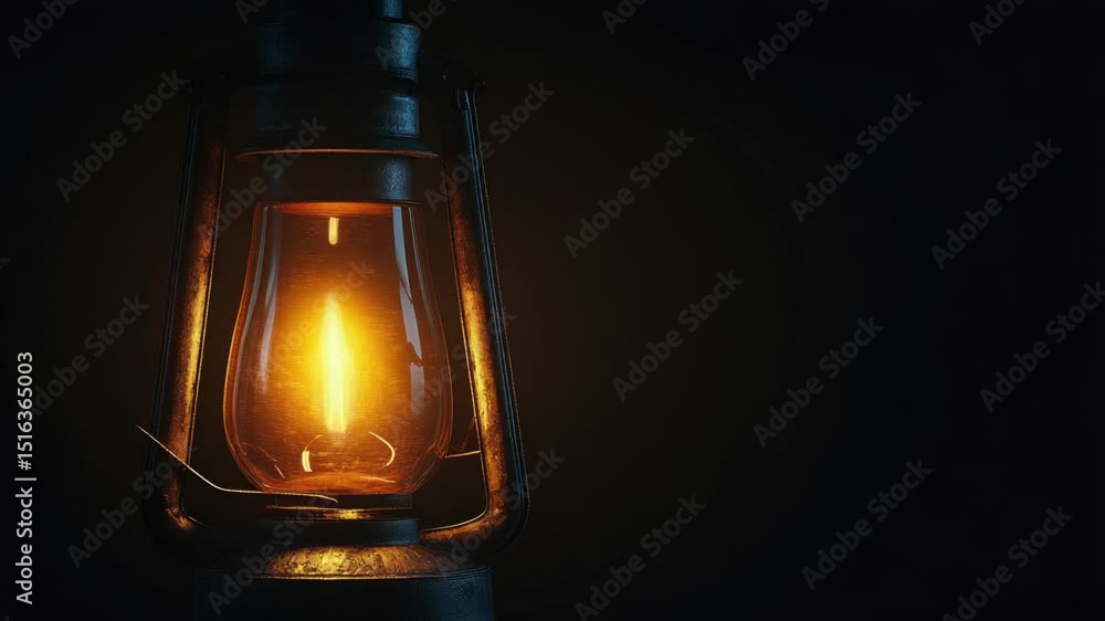 Poster a small light shining in a dark environment, useful for representing guidance or hope