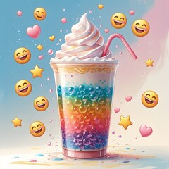 cocktail with ice and cherry