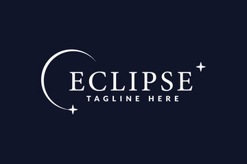 eclipse logo vector illustration, circle sunshine logo template