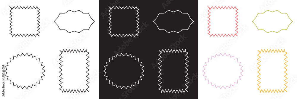 Poster wavy circular, oval and rectangular shape elements . vector for websites, mobile interfaces, present