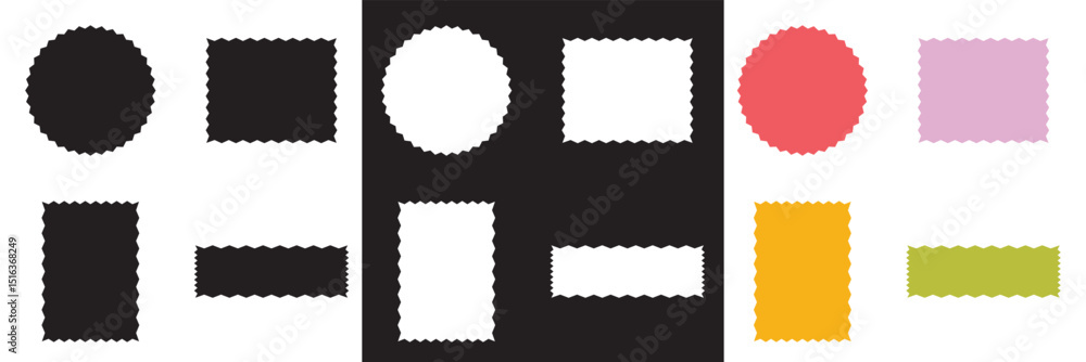 Poster wavy circular, oval and rectangular shape elements . vector for websites, mobile interfaces, present