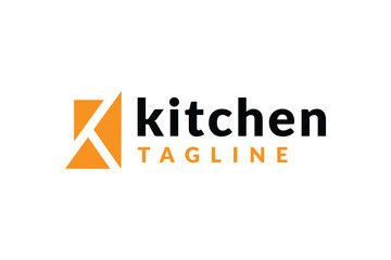 kitchen logo design. logo icon vector illustration silhouette