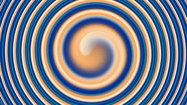 Spirale hypnotique bleue et turquoise