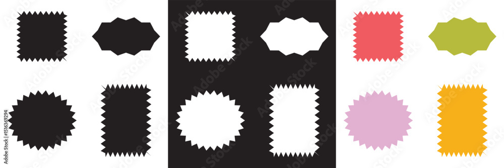 Poster wavy circular, oval and rectangular shape elements . vector for websites, mobile interfaces, present