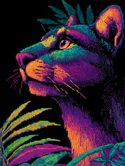 Print Collection: Animalistic - Instinct Series .Wildlife and digital chaos meet here