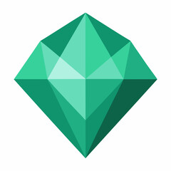 Elegant jade gemstones icon on white background. © TahrinAkther