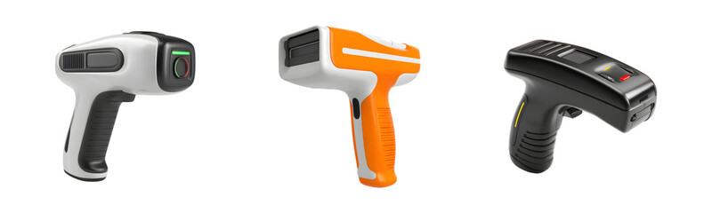 Handheld Barcode Scanner PNG – Portable Wireless Scanner Device Isolated on Transparent Background