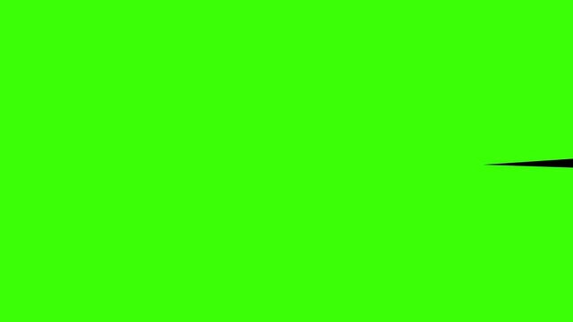 Right arrow white color animation on a Green background.
