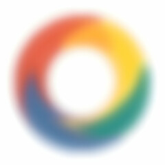 Colorful Abstract Ring with Blurry Gradients and White Center