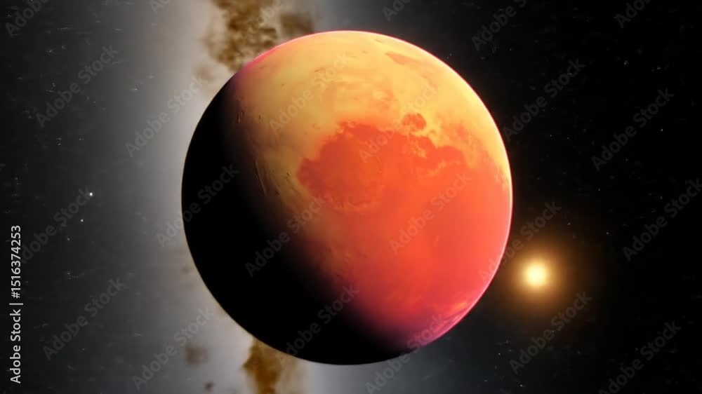 Aufkleber exploring the mystical planet - a seamless loop of an alien world's rotation and space ambience