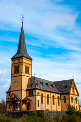 Obraz premium Vagan Church in Kabelvag - Norway