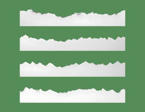 1 set torn paper effect, ripped paper , split paper realistic texture 