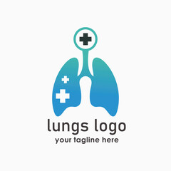 Lung Care Logo Vector Template  health logo inspiration  lungs and medical design vector