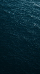 Dark Ocean Water Surface with Ripples and Small Waves Top View