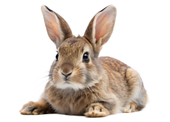 Super realistic rabbit animal on a transparant background. design illustration