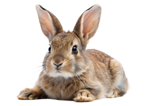 Super realistic rabbit animal on a transparant background. design illustration
