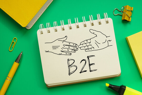 Business to employee B2E is shown using the text