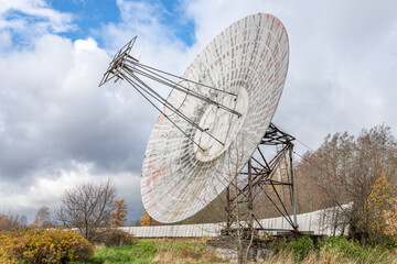 Radio telescope at the Pulkovo Astronomical Observatory. Saint-Petersburg, Russia..