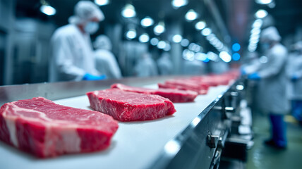 食肉工場の加工ラインと衛生管理