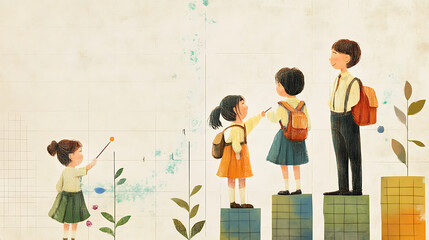 A growth chart showing the improvement of a student in a particular subject (1)