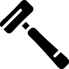 Razor blade icon. Silhouette style.