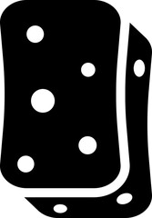 Cleaning sponge icon. Silhouette style.