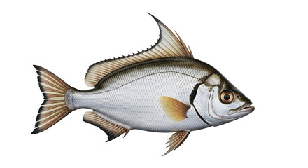 Fototapeta premium Ribbonfish Fish Realistic Isolated Image on White Background