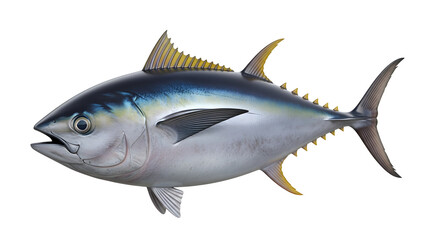 Fototapeta premium Tuna Fish Realistic Isolated Image on White Background