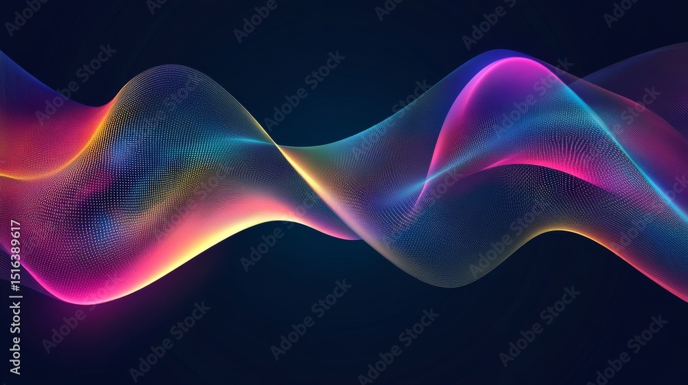 Poster abstract technology background with glowing digital circuits and futuristic data streams, high-tech 