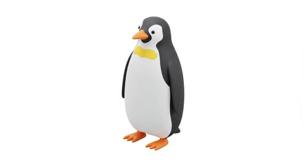 Obraz premium Adorable 3D Rendered Penguin: A Delightful Antarctic Icon