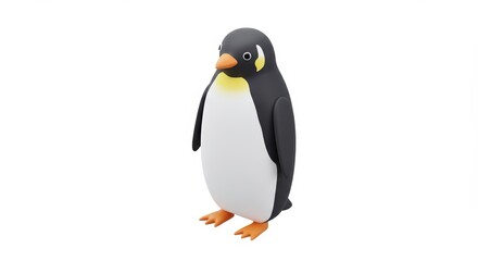 Naklejka premium Adorable 3D Rendered Penguin