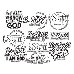 Be Still and Know That I Am God svg bundle