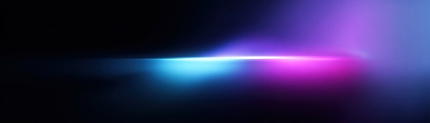 A sleek gradient of blue and purple light streaks across a dark background, creating a futuristic and minimalistic visual effect.