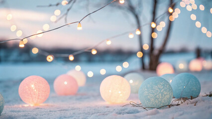 Obraz premium easter eggs in the snow