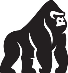 Gorilla Logo Icon Silhouette Vector Design