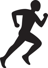 Running People Icon Silhouette Vector Logotype