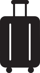 Suitcase Travel Icon Silhouette Vector Illustration