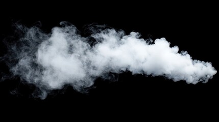 Fototapeta premium Isolated Fog Drift: Ethereal Smoke Dancing Against a Dark Canvas