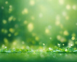 Obraz premium Enchanted Green Forest Bokeh Background, Magical Fairy Woodland Blur Scene, Mystical Green Forest Fantasy Background, Dreamy Forest Light Bokeh Wallpaper, Fairy Tale Forest Blur Image